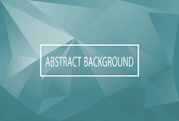 Abstract green polygon background consisting of triangles. Geometric style with gradients. Vector Illustration Eps10.