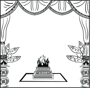Indian Marriage Mandap Clipart