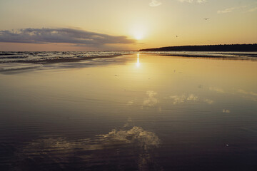 Sunrise reflection in the sea