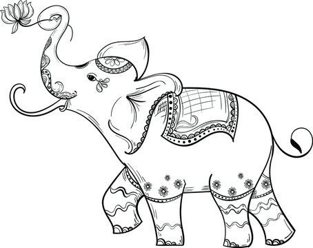 Henna Elephant Art