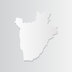 Fototapeta premium Burundi map paper on a gray background. Vector illustration eps10
