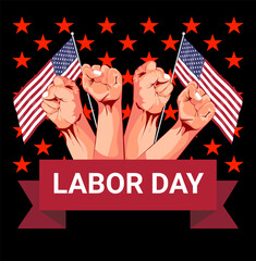 Vector illustration of commemorating international labor day