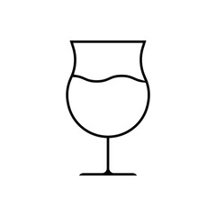 Wineglass icon vector set. alcoholic drink illustration sign collection. goblet symbol. Bar logo.