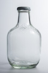 empty glass bottle isolated