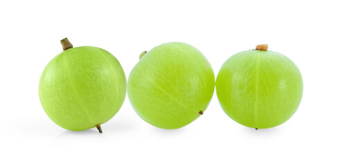 Phyllanthus emblica isolate on white background