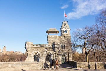 Fototapeta na wymiar Belvedere Castle in Central Park - New York City, USA.