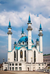 Fototapeta na wymiar The Kul-Sharif Mosque on the territory of the Kazan Kremlin in Kazan. Republic of Tatarstan, Russia