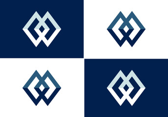 Obraz premium MW letter logo