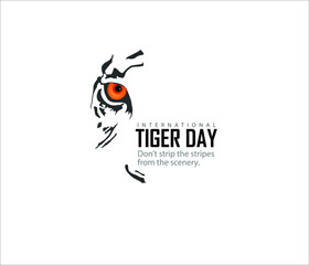 illustration of international tiger day.	