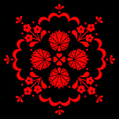 Seamless vector pattern in folk style (Slovakia)