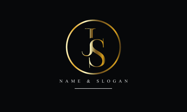 Letter s and j logo design minimal monogram Vector Image