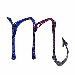  watercolor art of signs of the zodiac. Scorpio