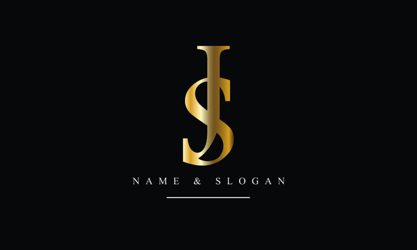 SJ, JS, S, J abstract letters logo monogram