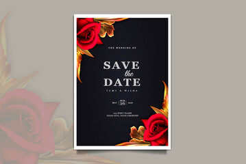 Luxury Save Date Wedding Invitation Card