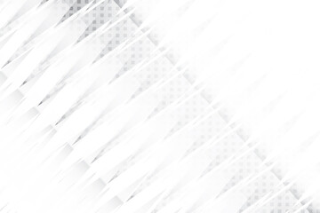 Fototapeta premium Abstract white and gray color, modern design background with geometric shape, halftone effect. Vector illustration.
