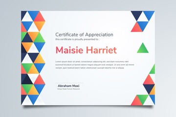 Modern Certificate Appreciation Template
