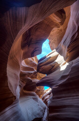 Antelope Canyone blue sky