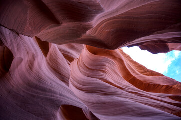 Antelope Canyone blue sky