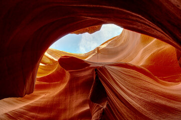 Antelope Canyone blue sky