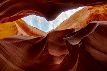 Antelope Canyone blue sky