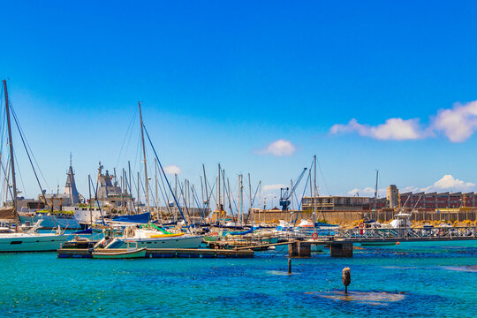 Port yachts False Bay Simons Town Cape Town South Africa.