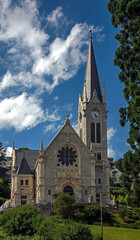 Fototapeta na wymiar Pasquart church. City of Biel-Bienne, Switzerland. Opened at 12th June 1904
