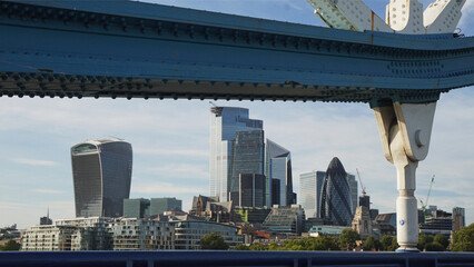  London’s Square Mile, the City, view from Tower bridge, London, England, UK