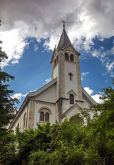 Fototapeta na wymiar Epiphany church. City of Biel-Bienne, Switzerland. Opened in 1904