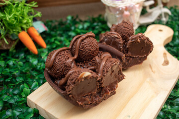 chocolate cake with nuts