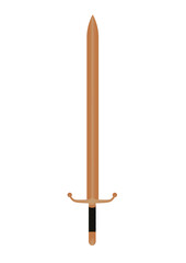 Metal  steel sword. vector illustration