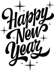 New Year Lettering print for merch, cards, and other needs