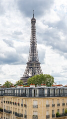 Fototapeta na wymiar Paris, the Eiffel Tower, beautiful monument, and typical building