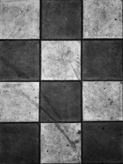 Τhe squares of chess on streets of Larissa greece