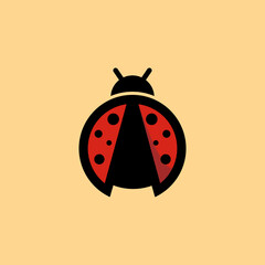 Cute ladybug icon logo very cool easy to remember suitable for your business symbol