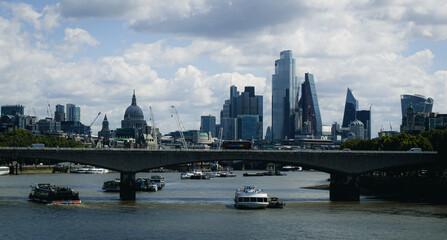 City Of London & Waterloo Bridge with St PAu;'s Cathederal