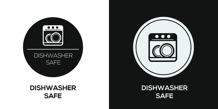 Creative (Dishwasher safe) Icon ,Vector sign.