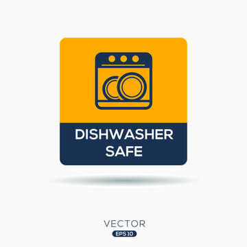 Creative (Dishwasher Safe) Icon ,Vector Sign.