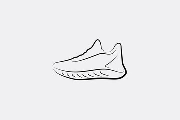 Shoe line vector can be used for logo icon