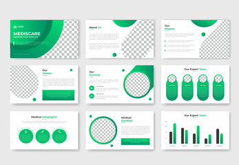 Medical powerpoint presentation template, Presentation slide template or infogarphic Presentation design