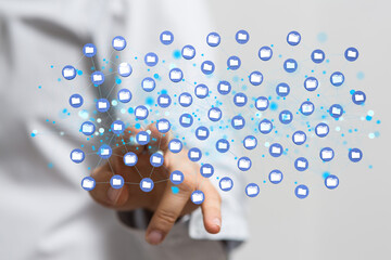 data network 3d digital info