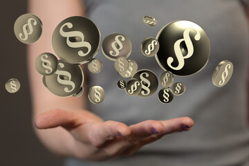 Law and justice concept digital