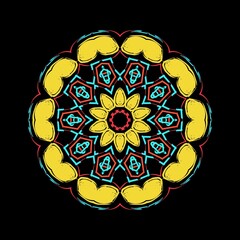 Beautiful floral design with black background.