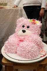  beautiful baby cake pink sweet delicious teddy bear
