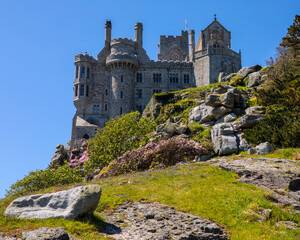 Castle at St Michaels Mount in Cornwall, UK