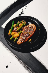 Abstract Chinese Orange Chicken