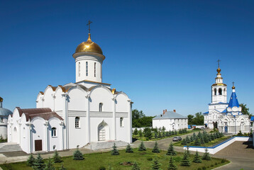 Fototapeta na wymiar Zilantov Assumption Convent on Zelantova Mountain in Kazan. Tatarstan, Russia