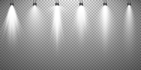 Vector Spotlights. Scene. Light Effects.