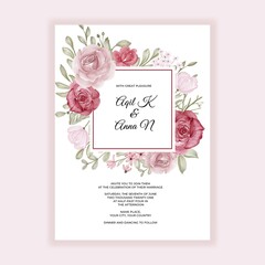 Beautiful Flower Frame Wedding Invitation_6