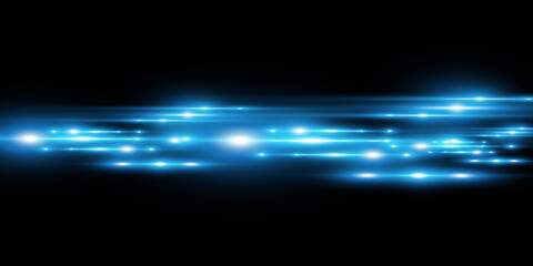 Light blue vector special effect. Glowing beautiful bright lines on a dark background.	
