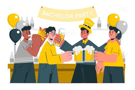 Bachelor Party Concept Illustration